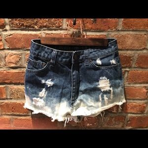 BDG High Rise Bleached Jean Shorts